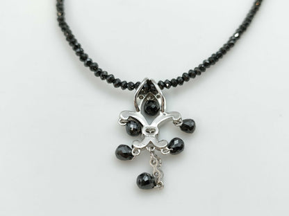 BLKD2.10/12.60ct D0.13ct K18WG 6.1g Necklace 