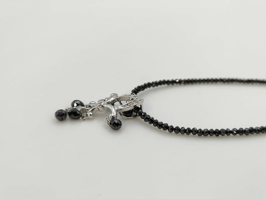 BLKD2.10/12.60ct D0.13ct K18WG 6.1g Necklace 