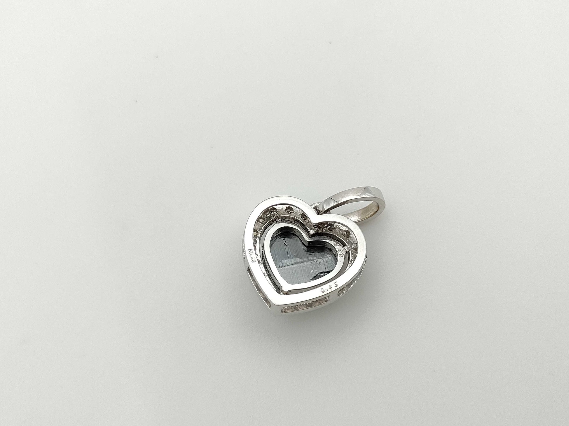 BLKD2.58ct D0.43ct K18WG 3.0g Pendant Top 