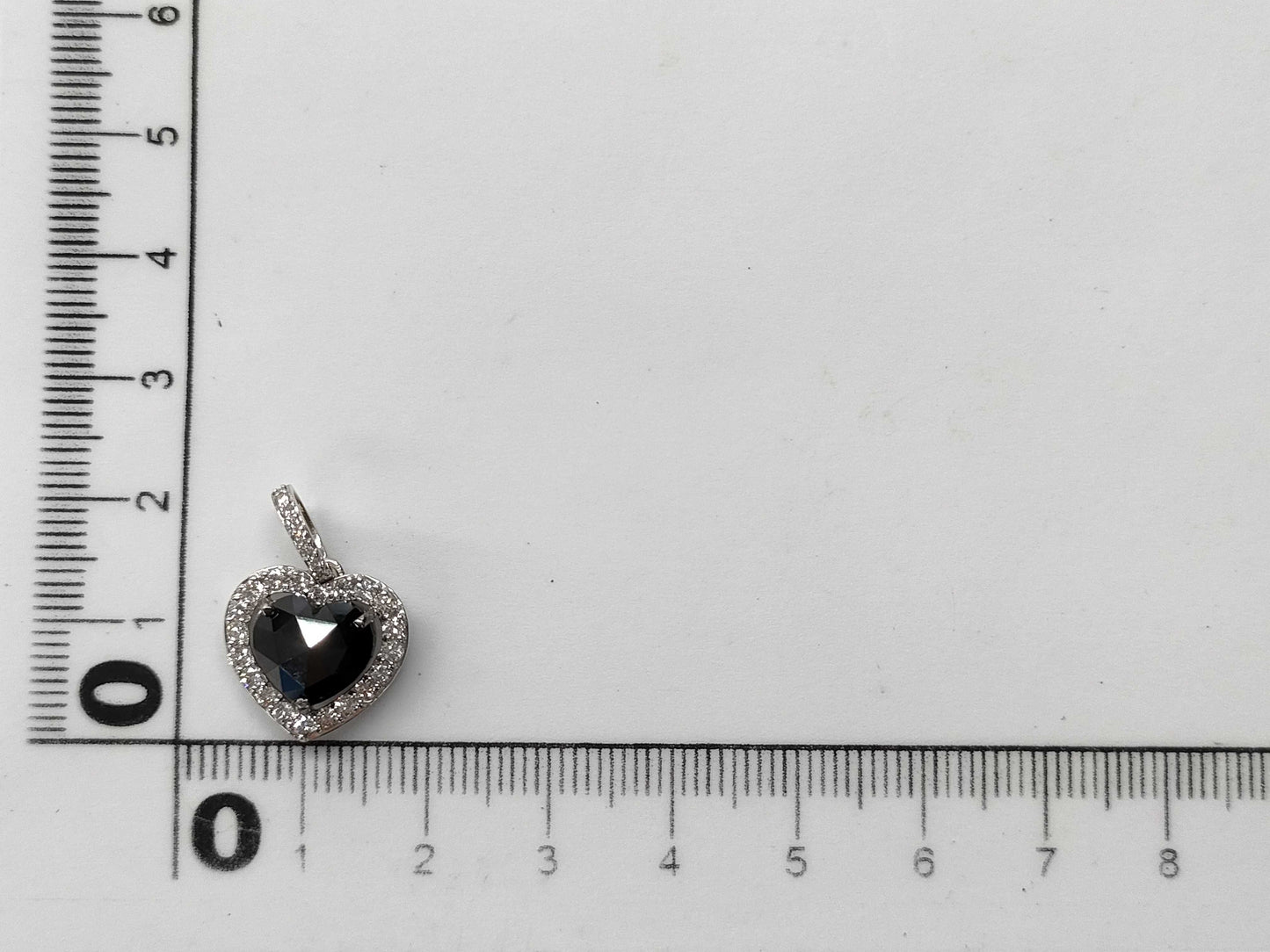 BLKD2.58ct D0.43ct K18WG 3.0g Pendant Top 