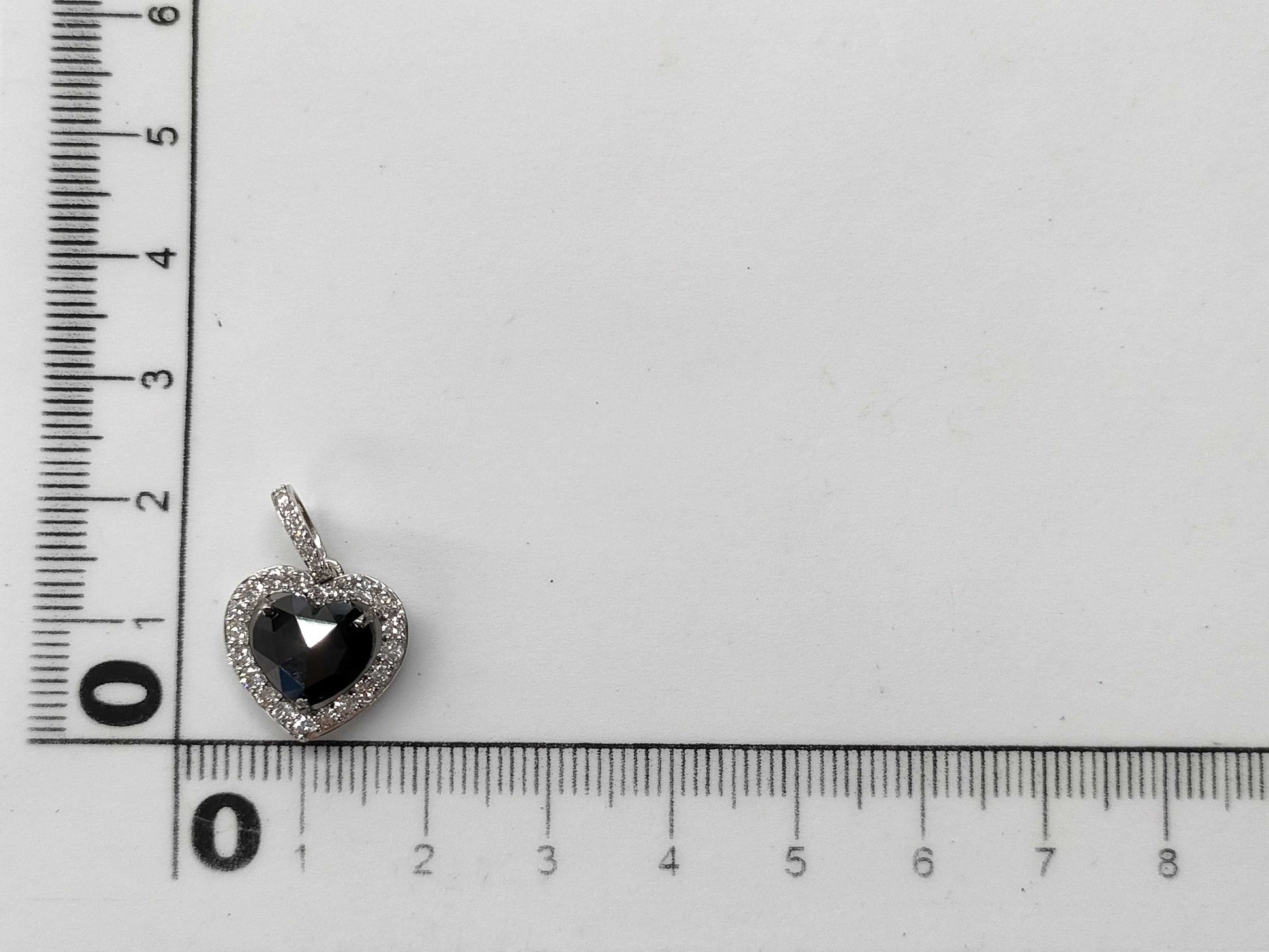 BLKD2.58ct D0.43ct K18WG 3.0g Pendant Top 