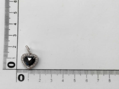 BLKD2.58ct D0.43ct K18WG 3.0g Pendant Top 