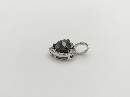 BLKD2.58ct D0.43ct K18WG 3.0g Pendant Top 
