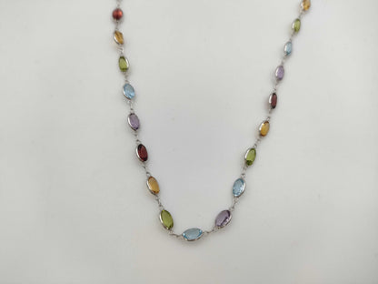 Colored Stone Multi 750 15.7g Necklace 