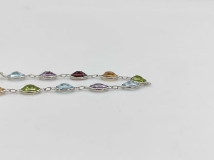 Colored Stone Multi 750 15.7g Necklace 