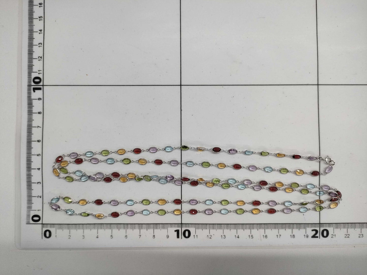 Colored Stone Multi 750 15.7g Necklace 