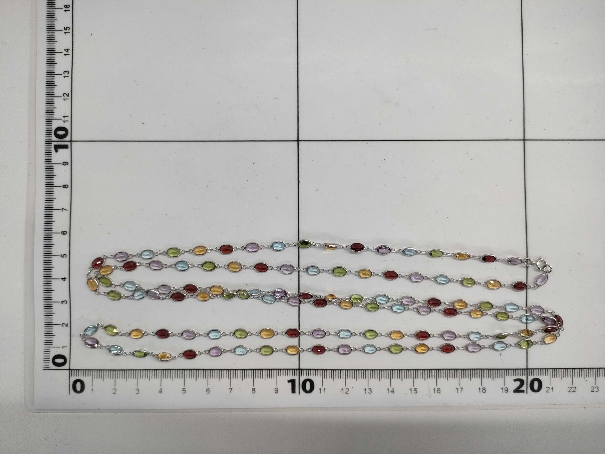 Colored Stone Multi 750 15.7g Necklace 