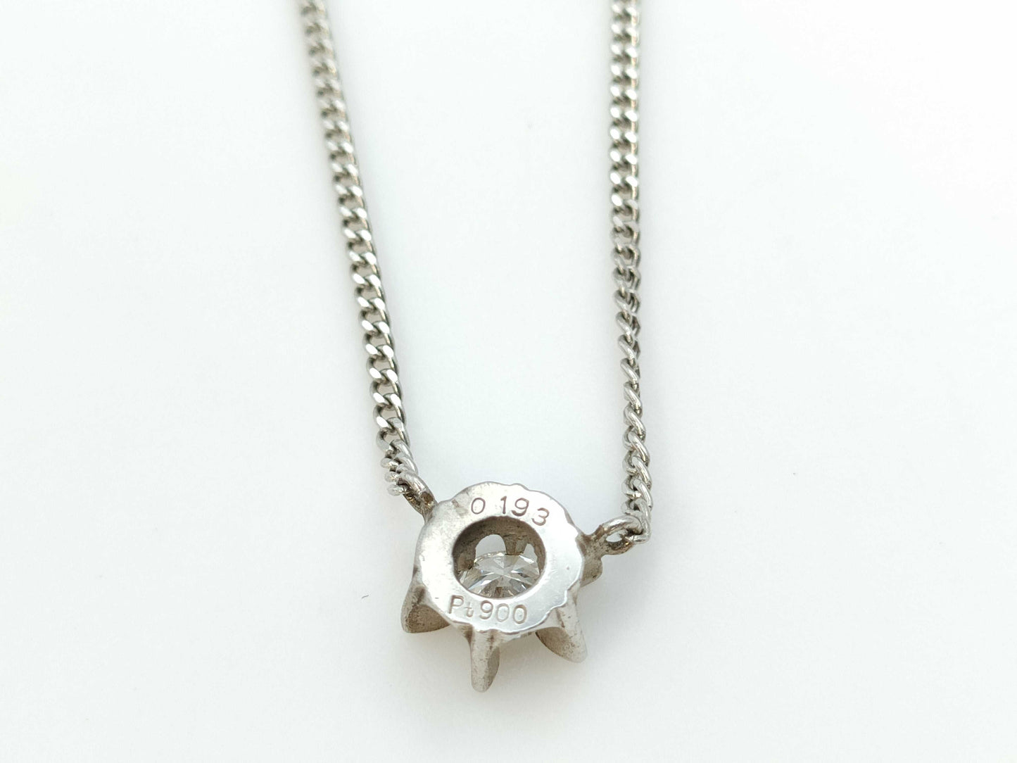 D0.193ct Pt900/850 4.0g Necklace 