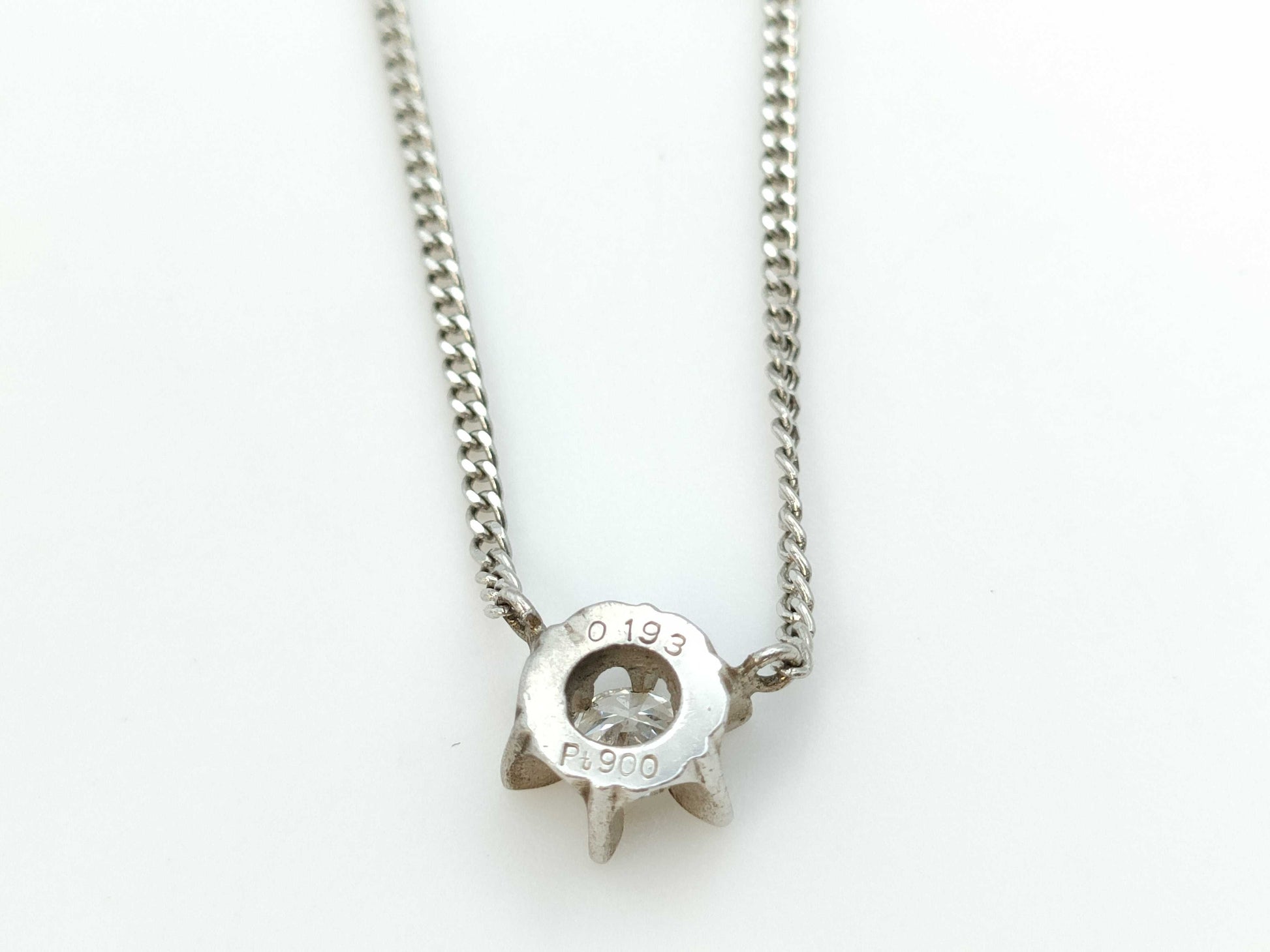 D0.193ct Pt900/850 4.0g Necklace 