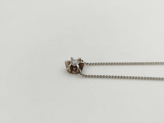 D0.193ct Pt900/850 4.0g Necklace 