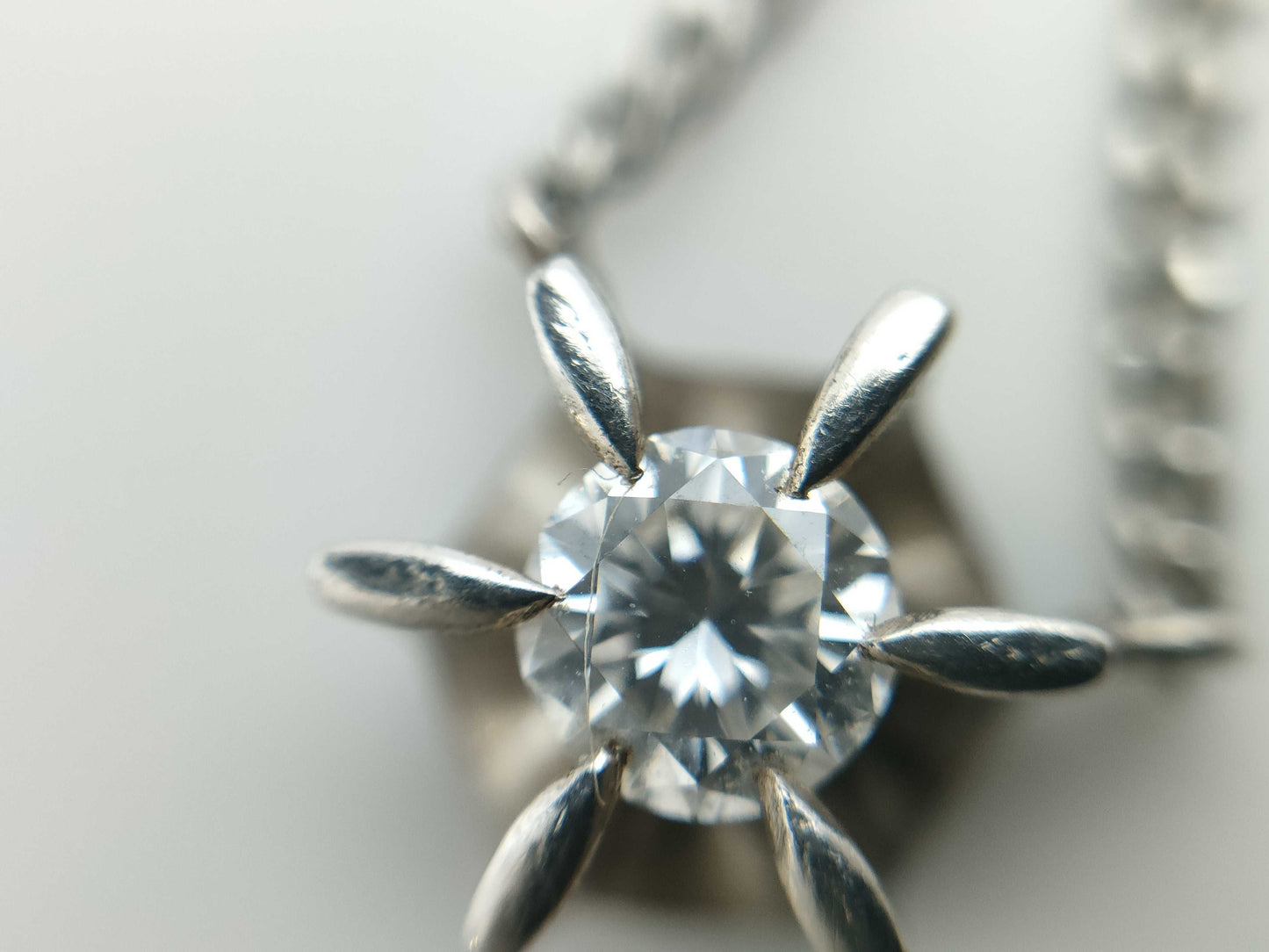 D0.193ct Pt900/850 4.0g Necklace 