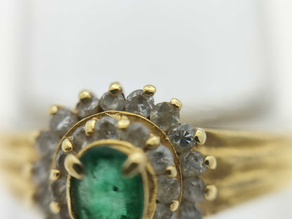 Emerald D0.22ct K18 1.9g Ring 