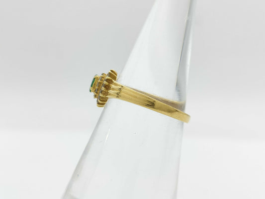 Emerald D0.22ct K18 1.9g Ring 