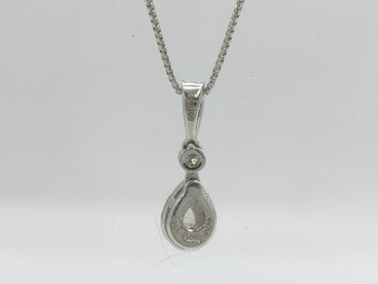 0.10ct Pink Diamond, 0.51ct Colorless Diamond, Pt900/850, 2.5g Necklace 