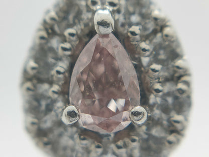 0.10ct Pink Diamond, 0.51ct Colorless Diamond, Pt900/850, 2.5g Necklace 