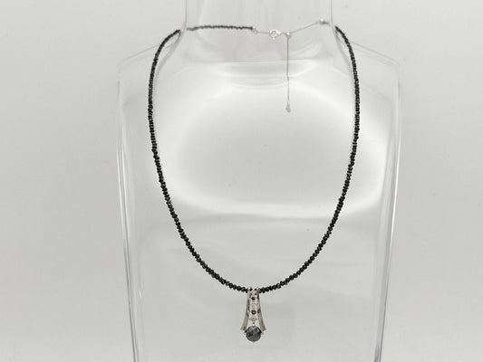 D0.77/0.09/10.03ct K18WG 4.7g Necklace 