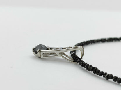 D0.77/0.09/10.03ct K18WG 4.7g Necklace 