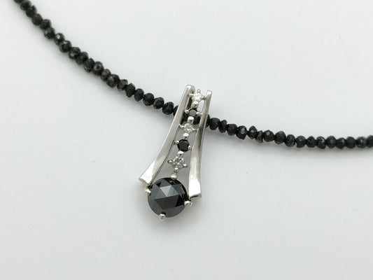 D0.77/0.09/10.03ct K18WG 4.7g Necklace 