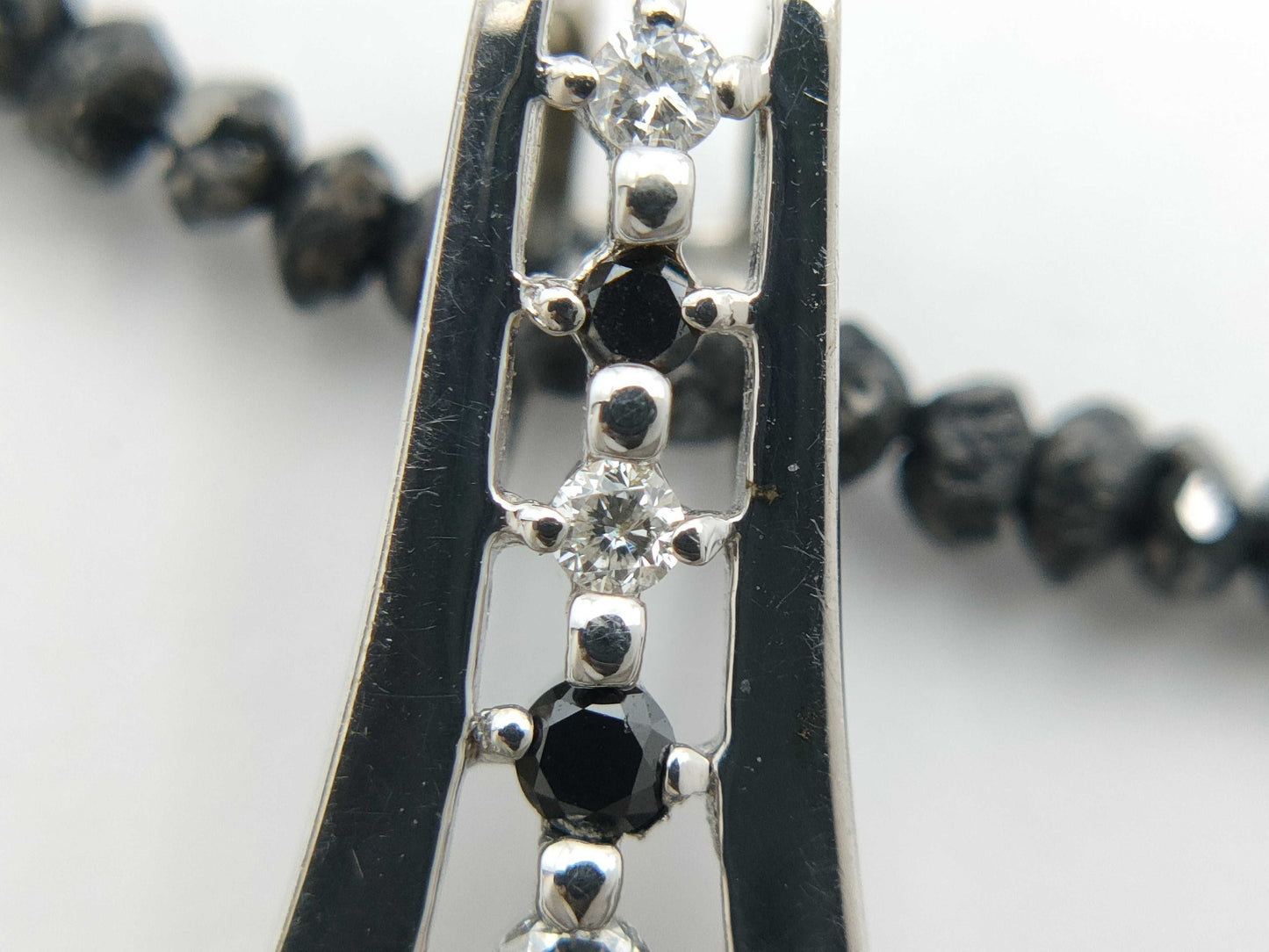 D0.77/0.09/10.03ct K18WG 4.7g Necklace 
