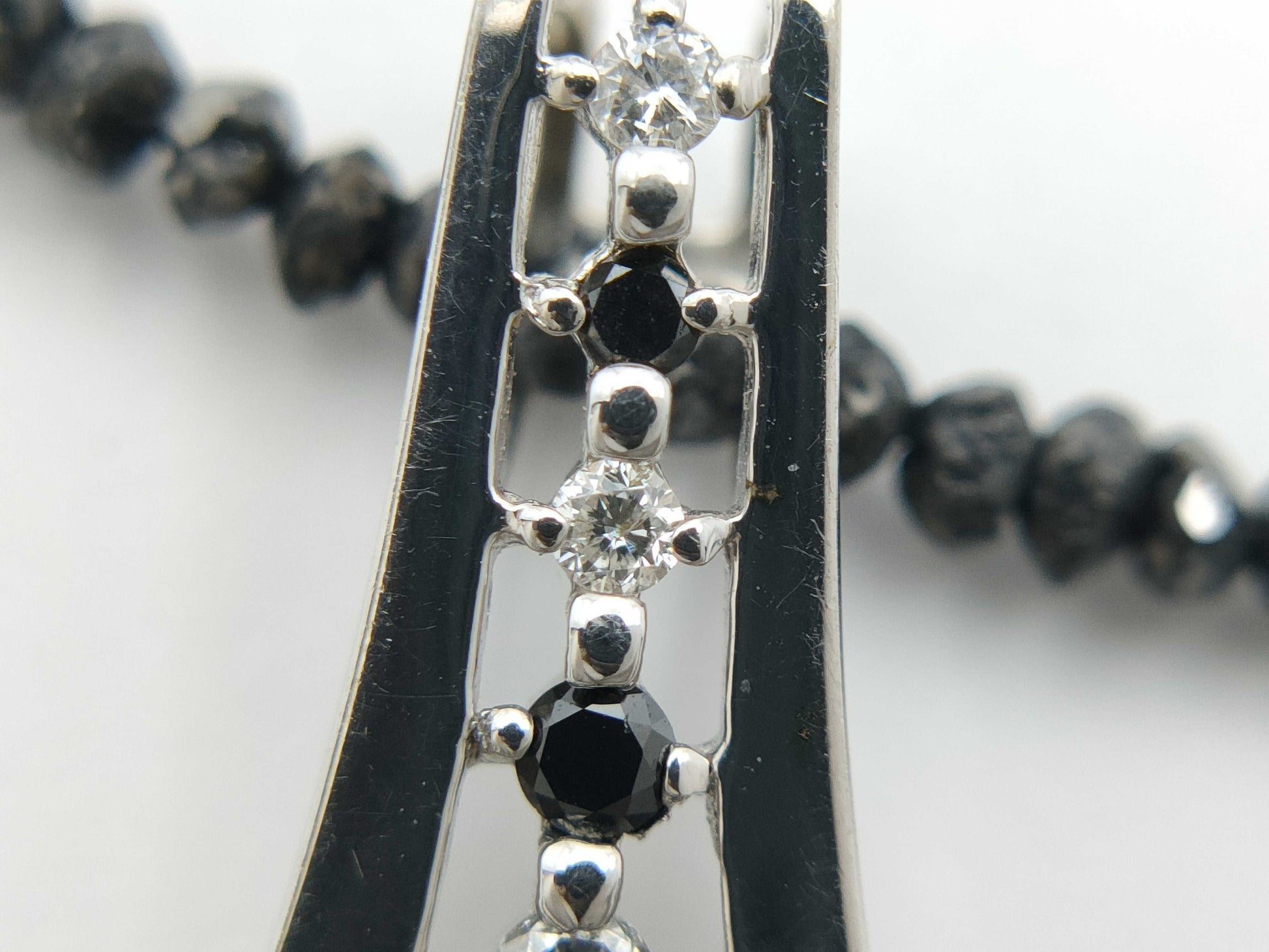 D0.77/0.09/10.03ct K18WG 4.7g Necklace 
