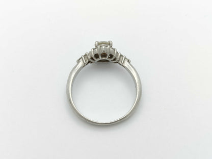 D0.388/0.27ct Pt900 3.9g Ring 