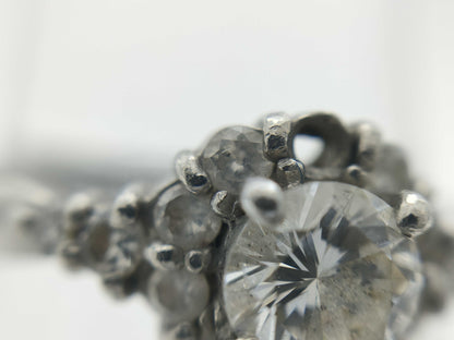 D0.388/0.27ct Pt900 3.9g Ring 