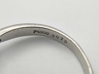 D0.388/0.27ct Pt900 3.9g Ring 