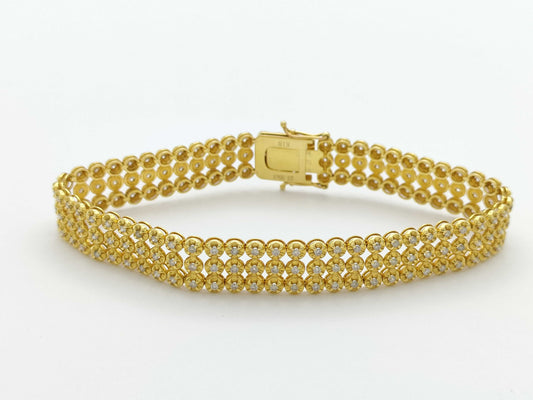 D3.00ct K18 14.3g Bracelet/Bangle 
