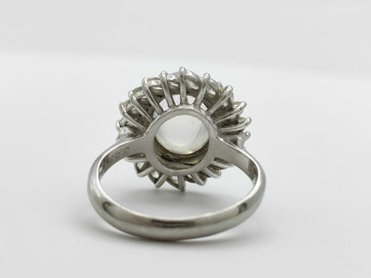 OP3.65ct D0.76ct Pt900 7.2g Ring 