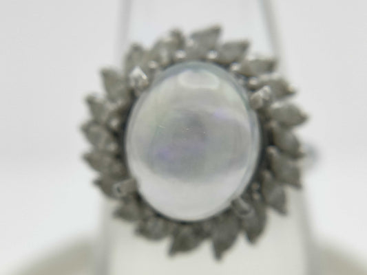 OP3.65ct D0.76ct Pt900 7.2g Ring 