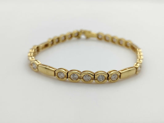 D3.55ct K18 15.2g Bracelet/Bangle 