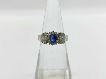 Sapphire and Diamond Pt900/850 5.5g Ring 