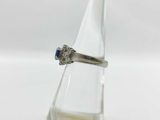 Sapphire and Diamond Pt900/850 5.5g Ring 
