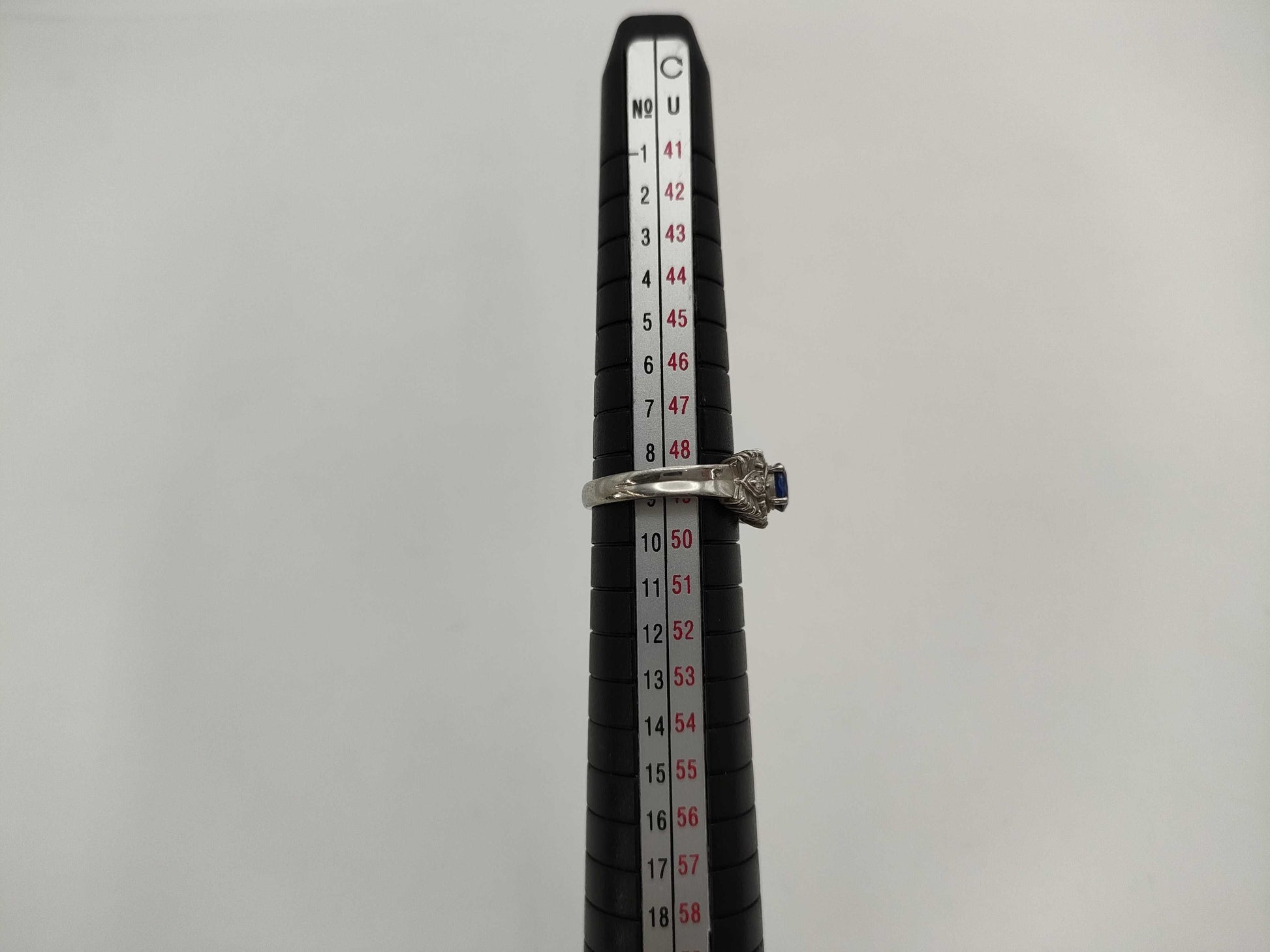 Sapphire and Diamond Pt900/850 5.5g Ring 