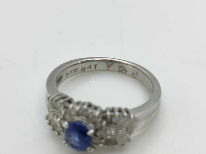 Sapphire and Diamond Pt900/850 5.5g Ring 