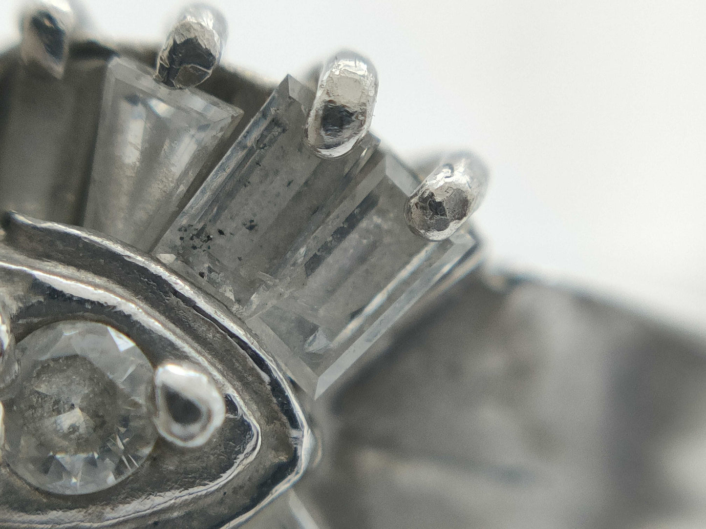 Sapphire and Diamond Pt900/850 5.5g Ring 