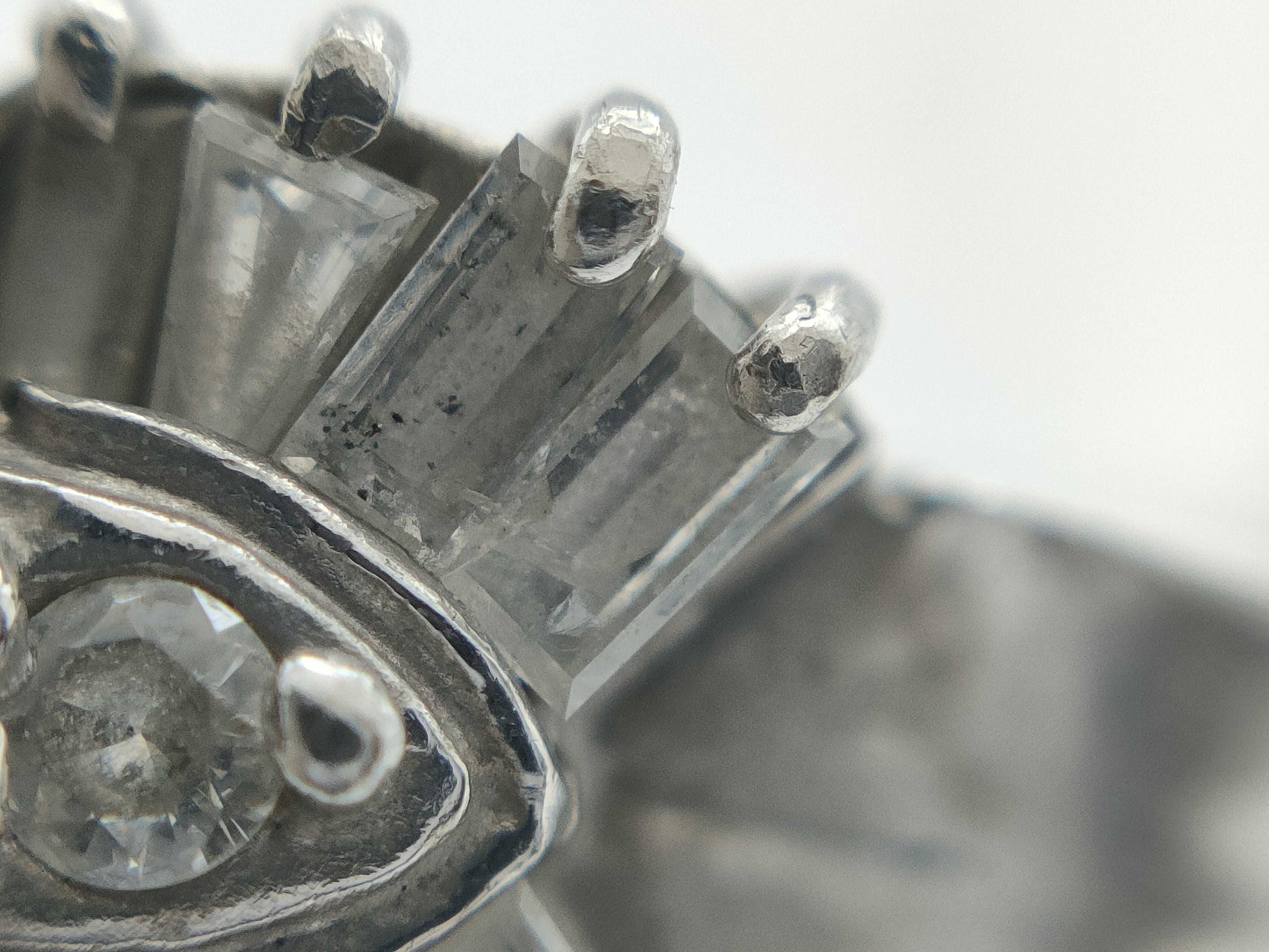 Sapphire and Diamond Pt900/850 5.5g Ring 