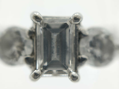 D0.333/0.36ct Pt900 4.0g Ring 