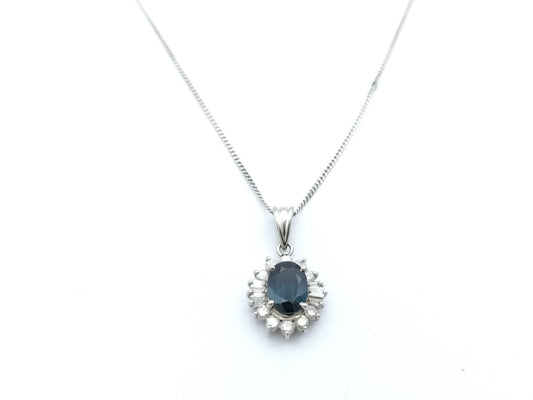 S1.00ct D0.30ct PT900/PT850 3.3g Necklace 
