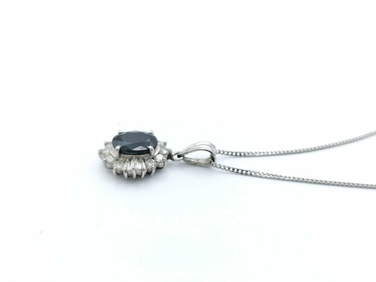 S1.00ct D0.30ct PT900/PT850 3.3g Necklace 