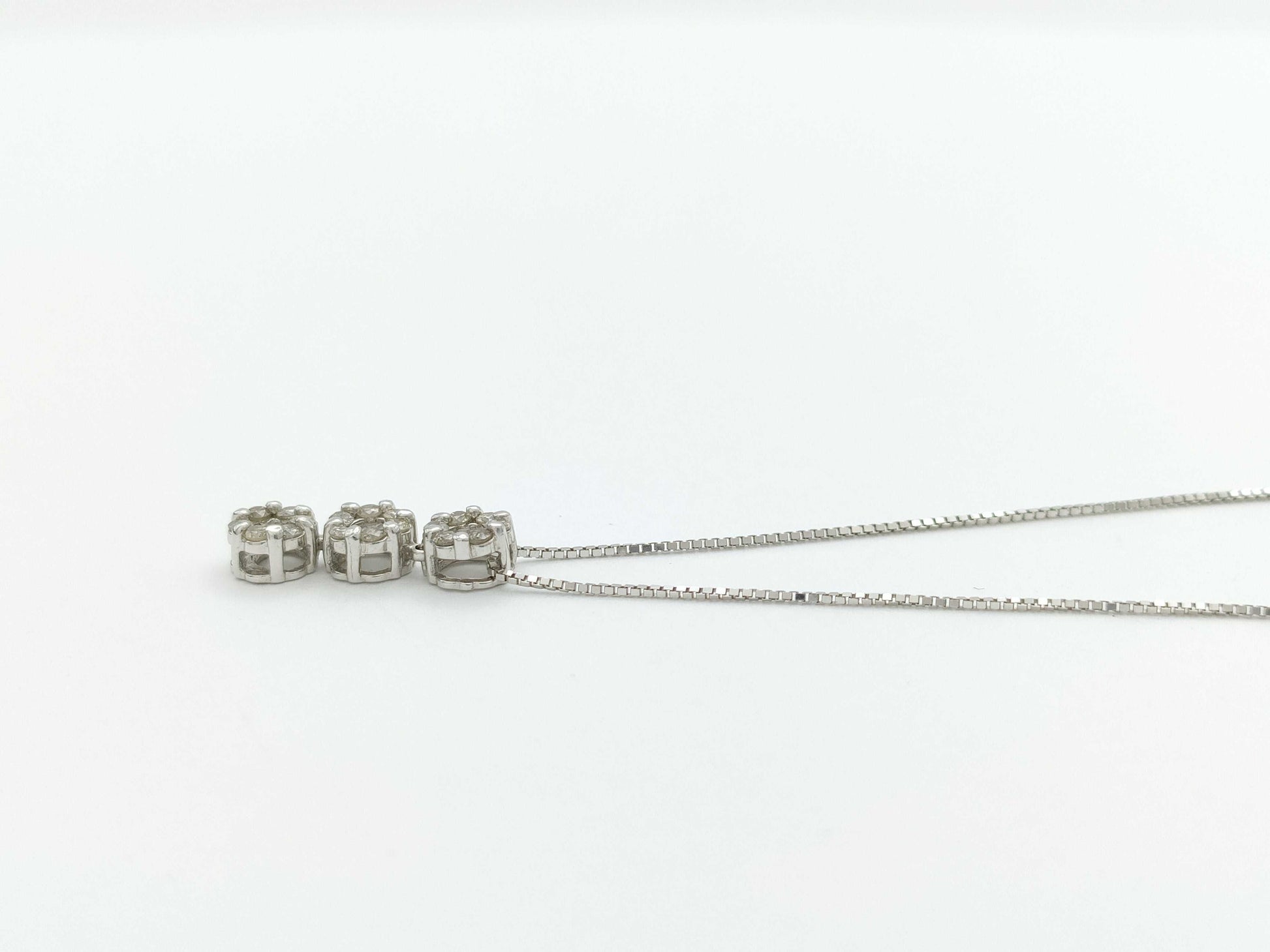 D0.30ct K14WG 1.6g Necklace 