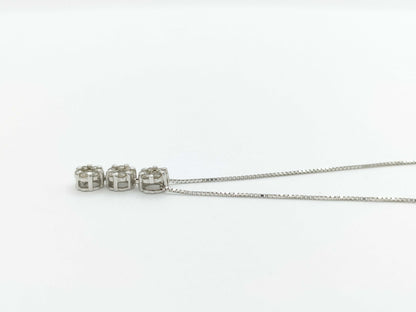 D0.30ct K14WG 1.6g Necklace 
