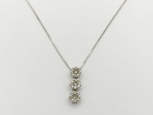 D0.30ct K14WG 1.6g Necklace 
