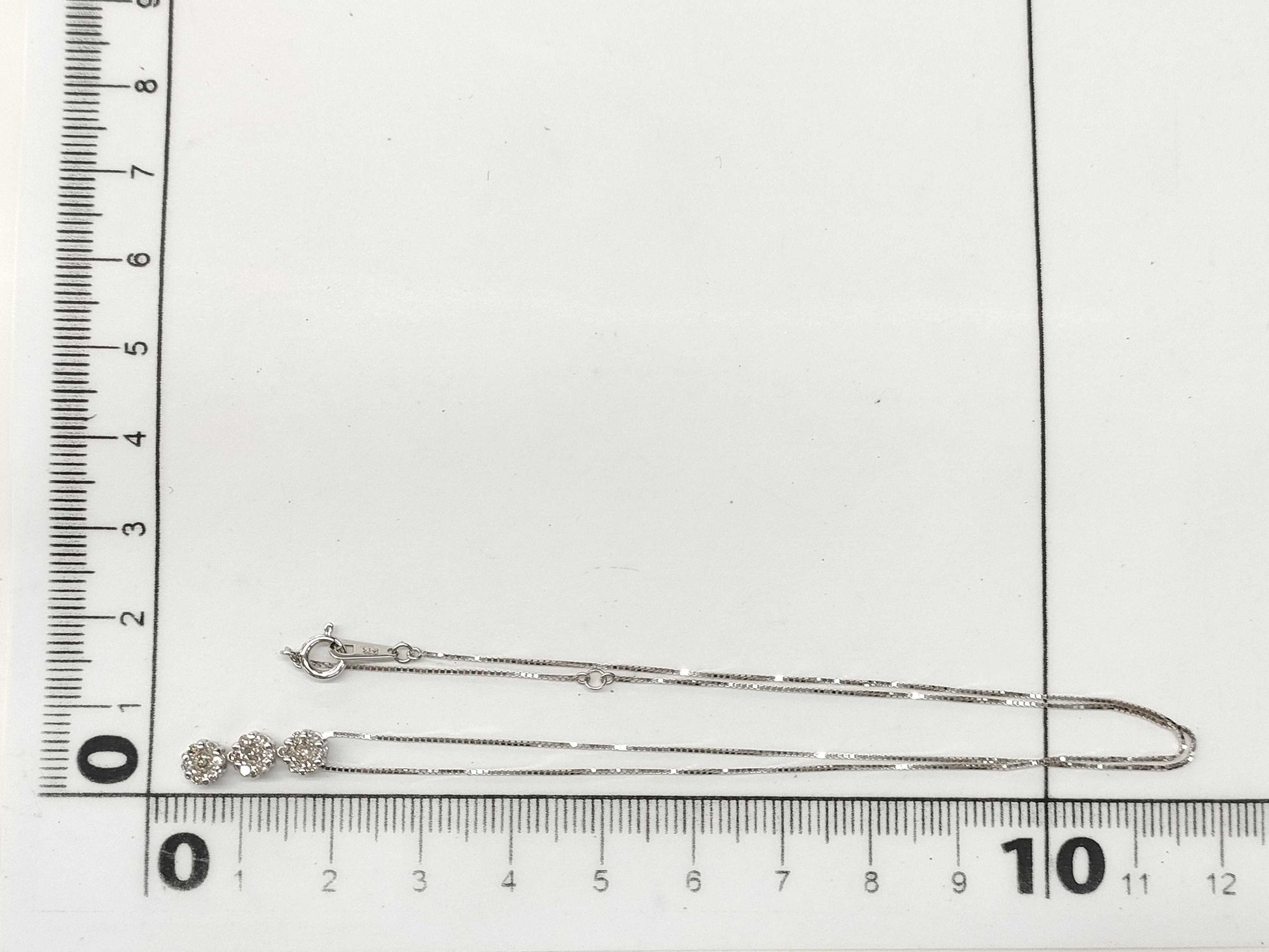 D0.30ct K14WG 1.6g Necklace 
