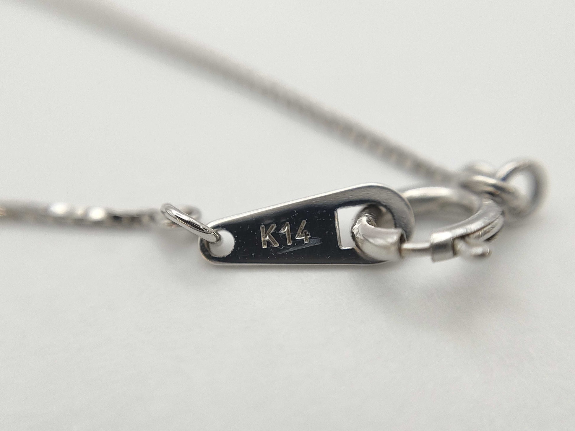 D0.30ct K14WG 1.6g Necklace 