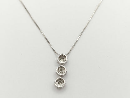 D0.30ct K14WG 1.6g Necklace 