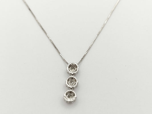 D0.30ct K14WG 1.6g Necklace 