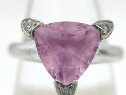 Colored Stone 2.61ct D0.06ct K18WG 6.4g Ring 
