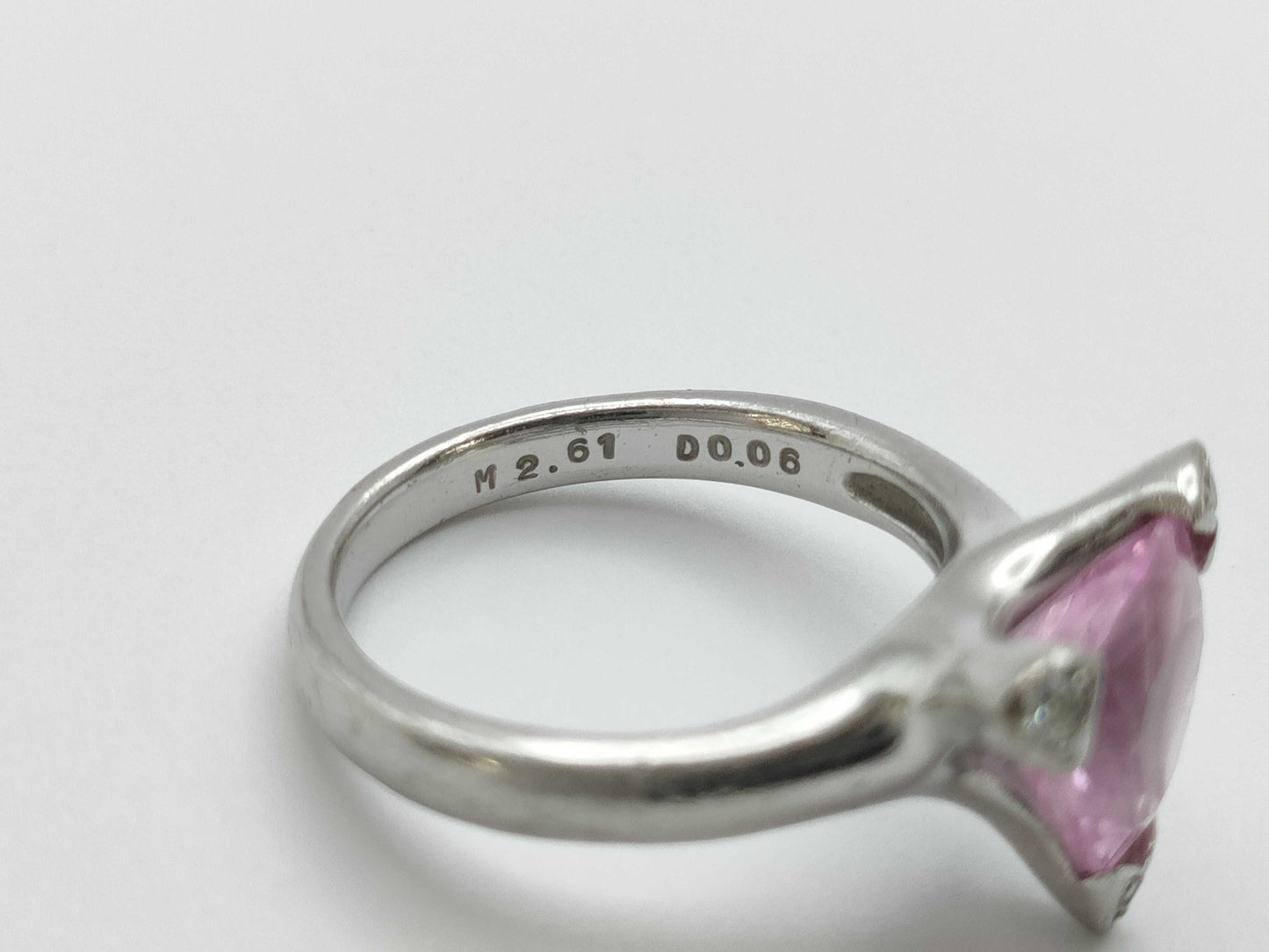 Colored Stone 2.61ct D0.06ct K18WG 6.4g Ring 