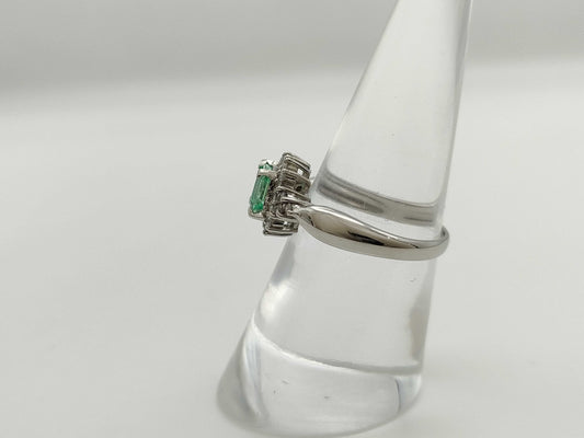 E0.70ct D0.27ct Pt900 3.7g Ring 
